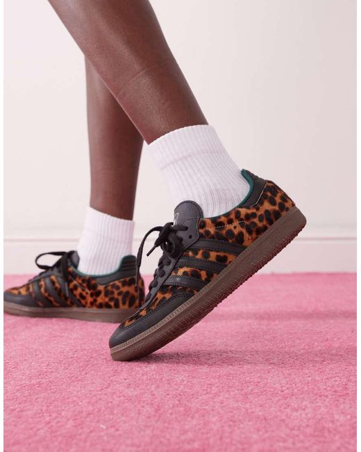 Zapatillas De Deporte Con Estampado De Leopardo Samba Og De adidas  Originals de hombre de color Rosa | Lyst
