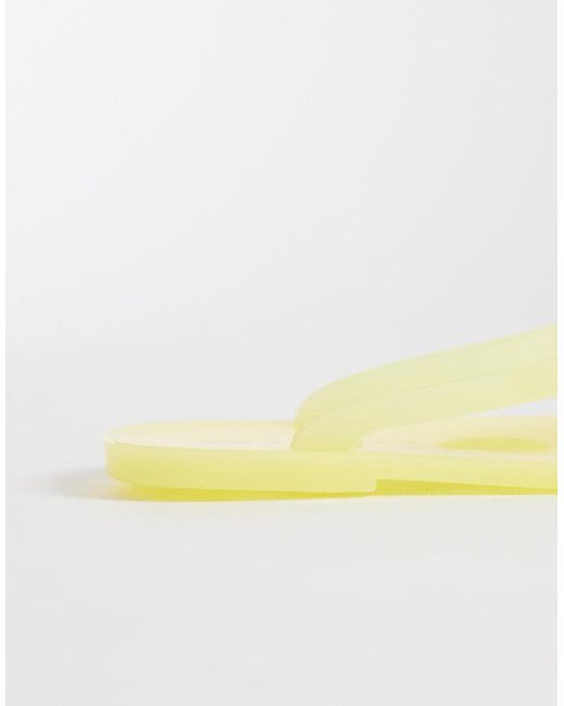 ASOS Yellow Foxton Jelly Flip Flops
