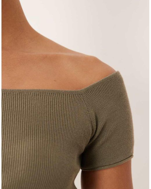 Mango Natural Teen Off Shoulder Top