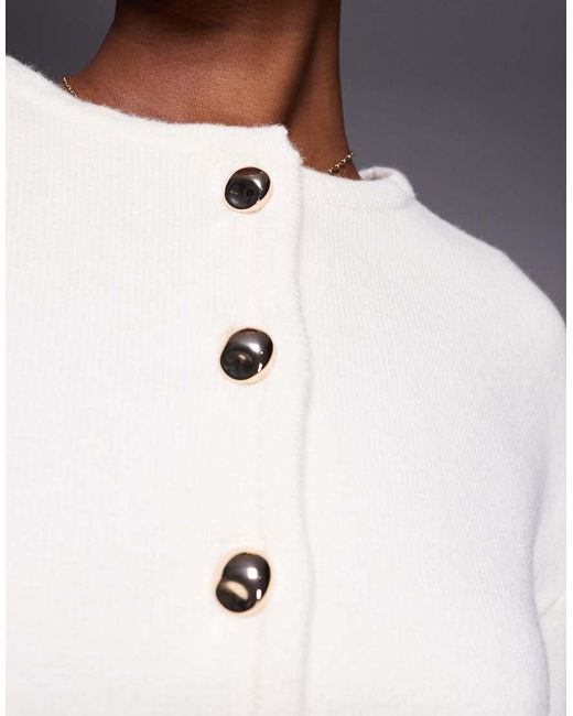 River Island White Structured Sleeve Cardigan