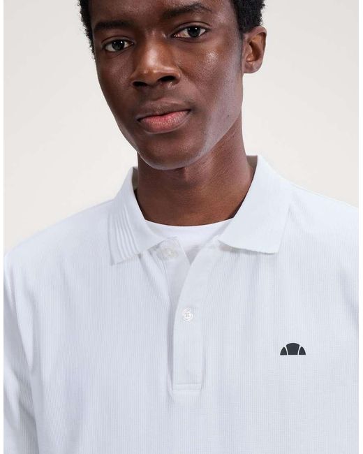 Ellesse White Edmond Polo for men
