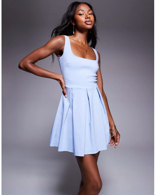 Vesper Blue – minikleid aus bengaline