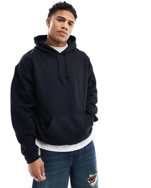 ASOS Blue Oversized Hoodie With Prints for men