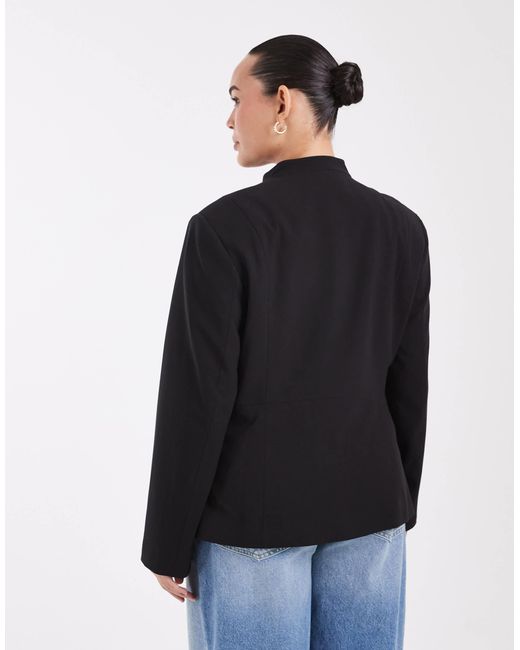 ASOS Black Curve Tailored Basic Drummer Style Jacket