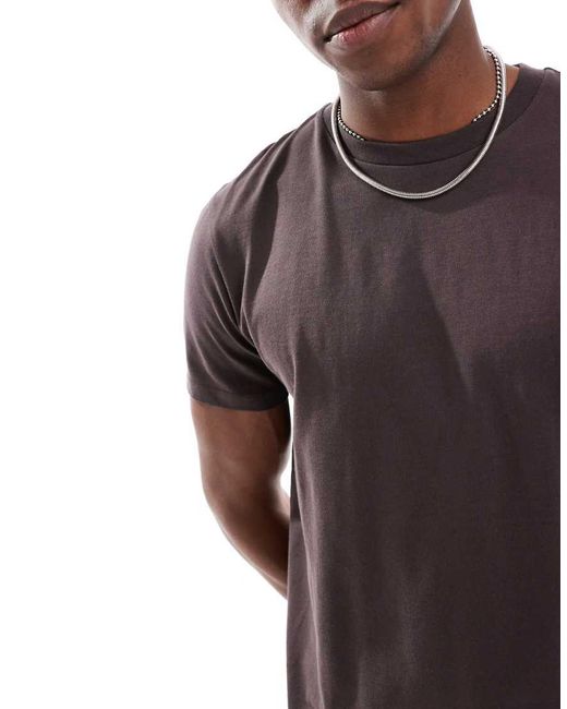 ASOS Set Van 2 Basic T-Shirts Met Ronde Hals in het Gray voor heren