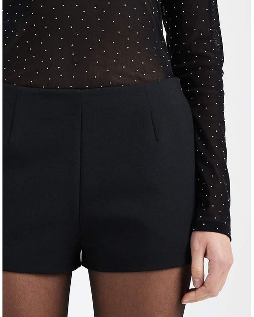 ASOS Black Clean Waistband Tailored Micro Short