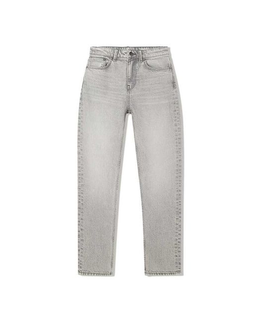 Bershka Gray High-waist Comfort Mom Jeans