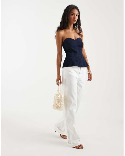 Levi's White Sweetheart Bustier Bandeau