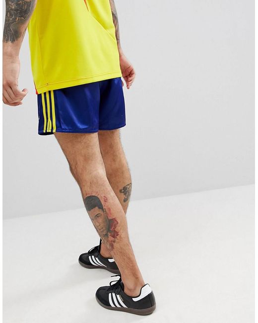 adidas Originals Retro Colombia Football Shorts In Navy Cd6969 in Blue for  Men | Lyst Canada