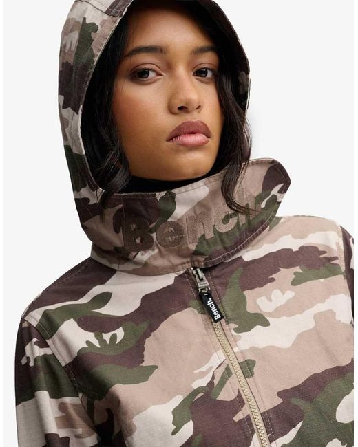 Bench x Superdry & Co Natural Hooded Funnel Neck Ripstop Jacket