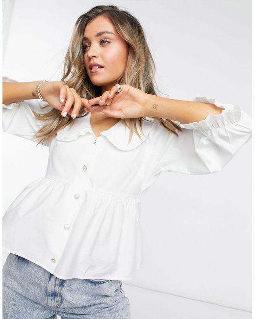 Miss selfridge white blouse Clearance