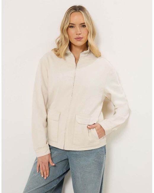 Long Tall Sally Natural Funnel Neck Jacket