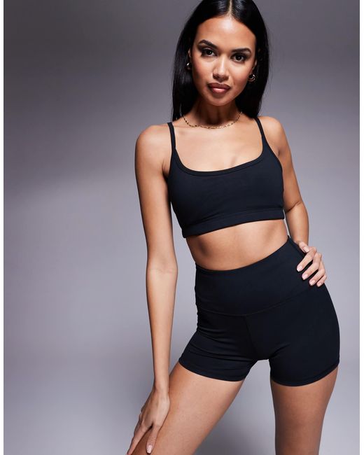 4505 Blue Icon Light Support Sports Bra With Adjustable Straps