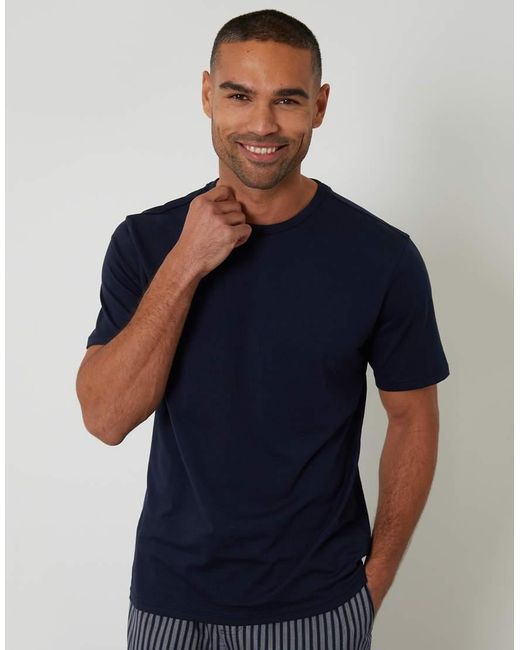 Threadbare Blue Stripe Pyjama Set for men