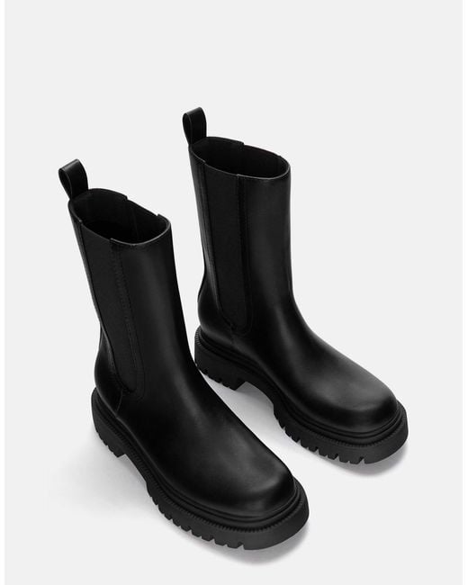 Pull&Bear Black – chelsea-stiefel