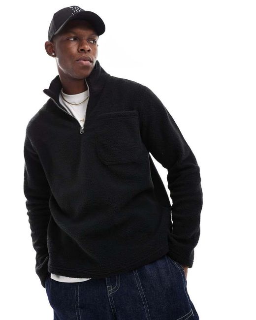 Jack & Jones Black Fleece Quarter Zip for men
