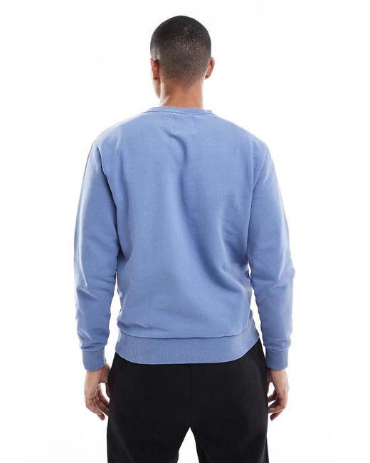 Superdry Blue Athletic Essentials Crew Sweatshirt for men