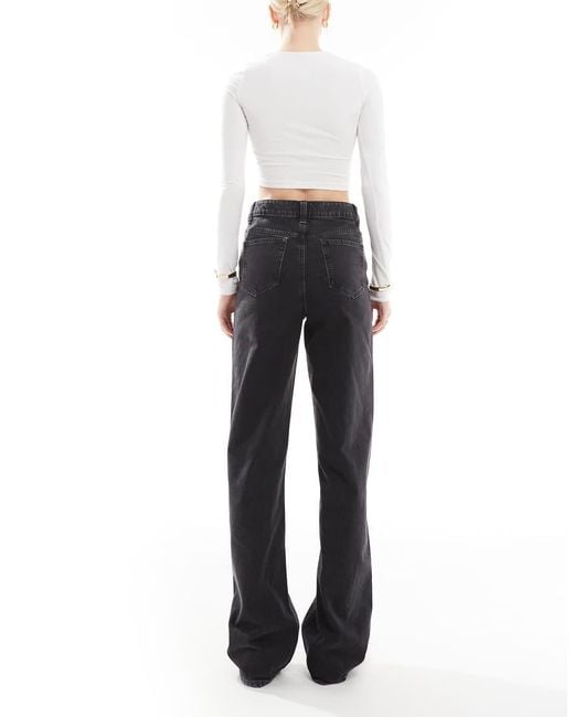 ASOS Black Asos Design Tall Wide Leg Dad Jeans