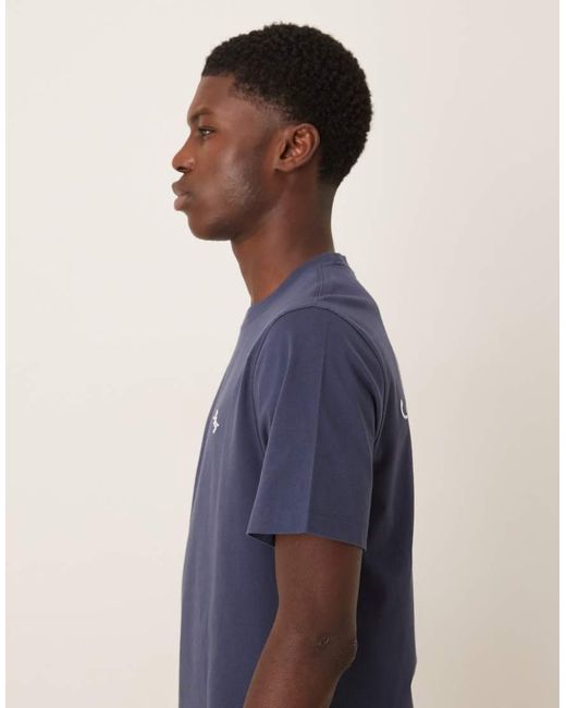Abercrombie & Fitch Blue Script Logo Back Print T-shirt for men