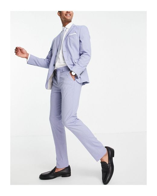 SELECTED Slim Fit Suit Pants in Blue 