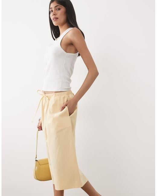 ASOS Natural Long Line Bermuda Short