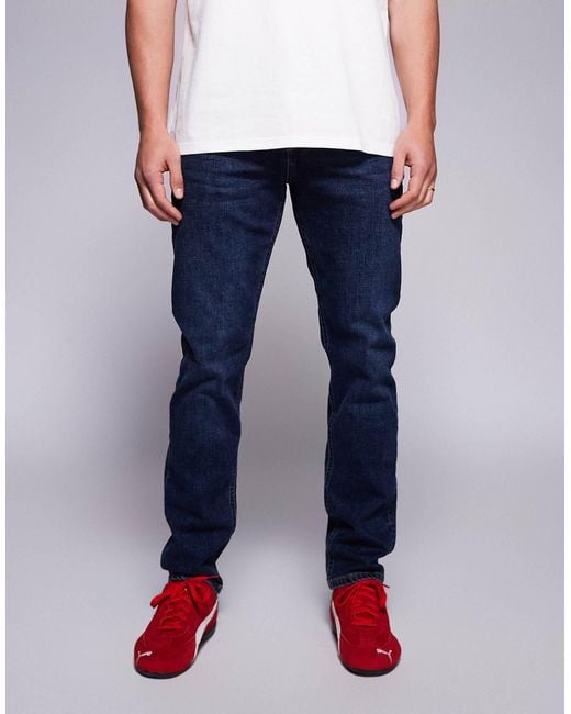 River Island Blue Slim Fit Jeans for men