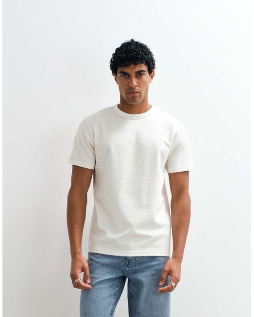 ASOS White Breathemax Heavyweight Crew Neck T-Shirt for men