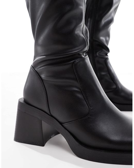 ASOS Blue Curve – charlotte – kniehohe stiefel