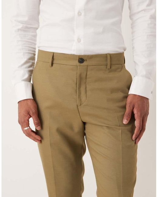 SELECTED Natural Wool Blend Slim Fit Trouser for men