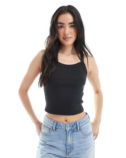Levi's Black Essential Sporty Rib Tank