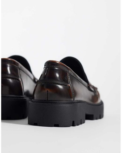 SEQWL Black Kinder Chunky Loafers