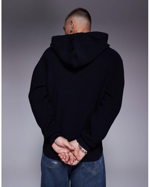 ARMANI EXCHANGE – gestrickter kapuzenpullover in Blue für Herren