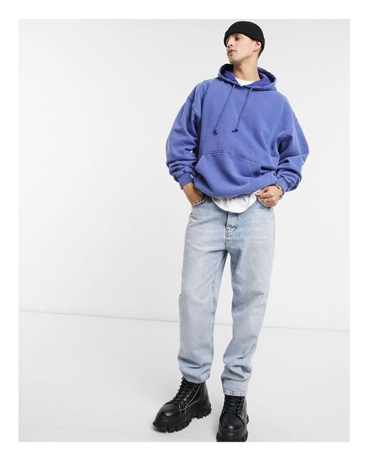 Oversized washed hoodie sales