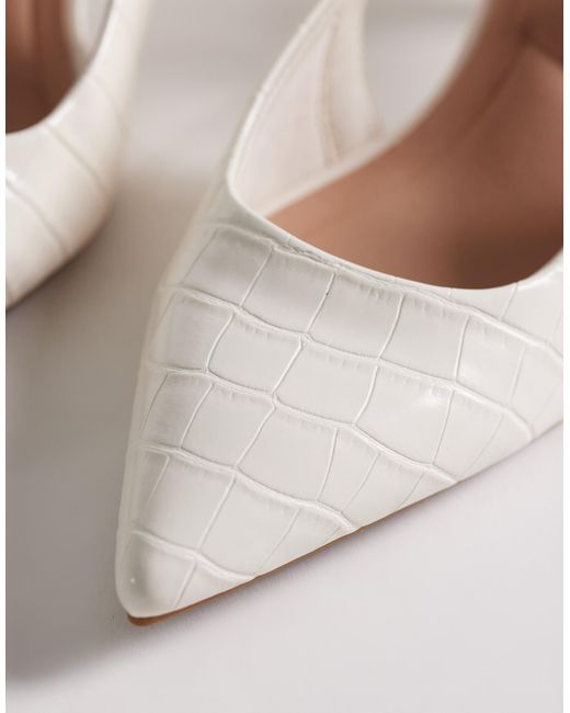 New Look White – slingback-schuhe