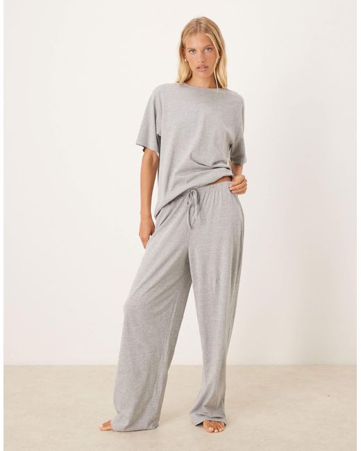 ASOS Natural Mix & Match Cotton Pyjama Trouser