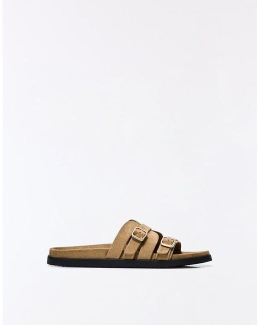 Bershka Black Buckle Detail Sandals