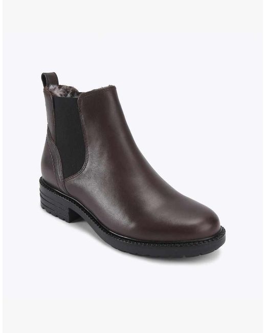 Carvela Kurt Geiger Brown Russ Wide Fit Low Ankle Boots