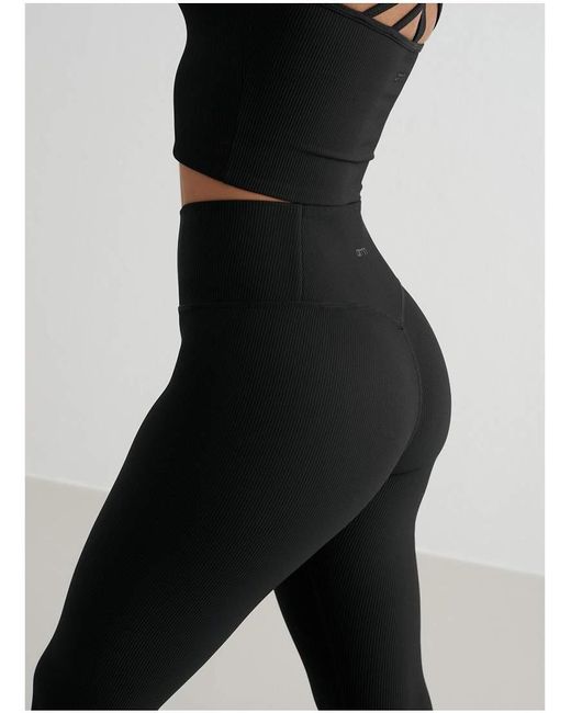 Aim'n Black Ribbed Performance Tights