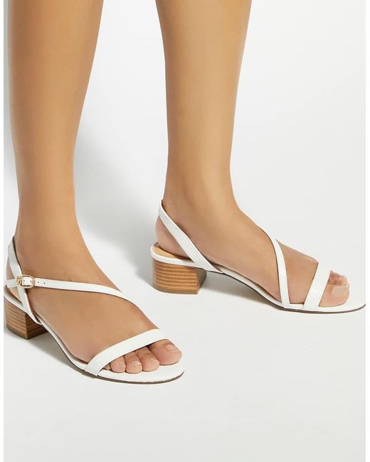 Dune Natural Jolene Block Heeled Sandals