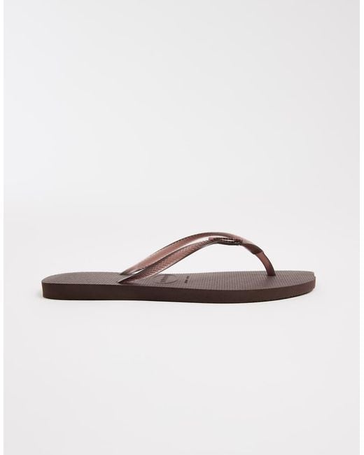Havaianas Brown Slim Flip Flops