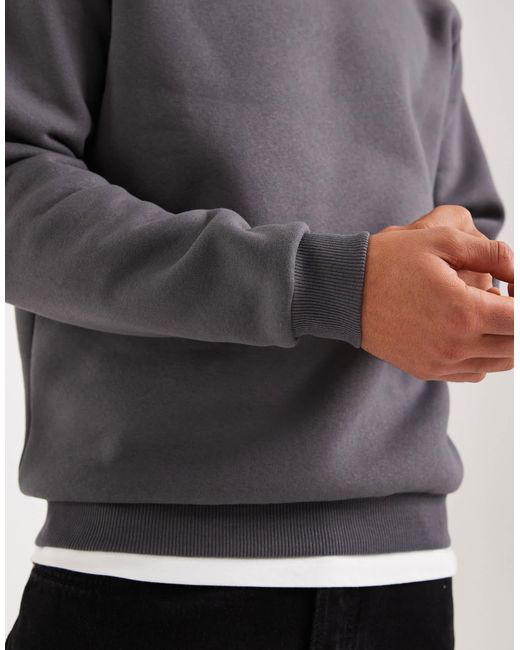 ASOS – basic-sweatshirt in Gray für Herren