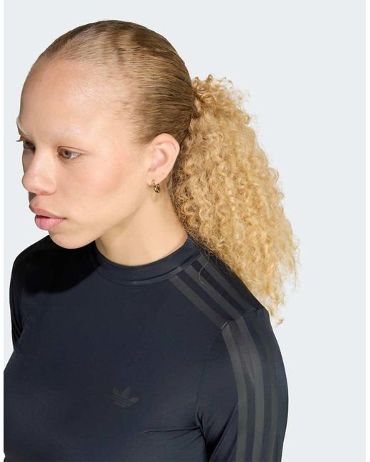 Adidas Originals Blue Adiluna Season 2 X Jennie Sheer Long Sleeve Tee