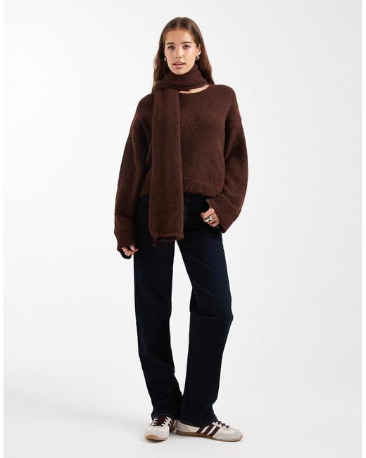 Pull en maille avec ASOS en coloris Brown