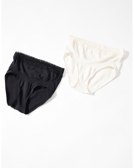 Mama.licious White Mamalicious Maternity 2 Pack Lace Trim Waist Control Briefs