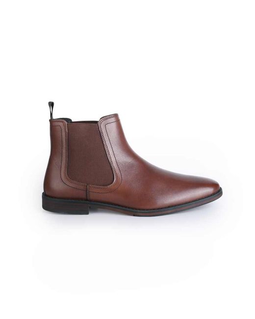 Thomas Crick Brown Griffin Leather Chelsea Boot for men