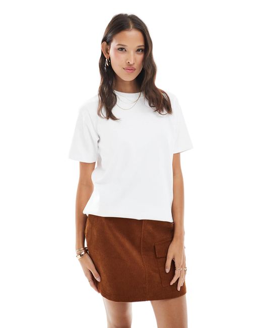 Threadbare White – cord-minirock