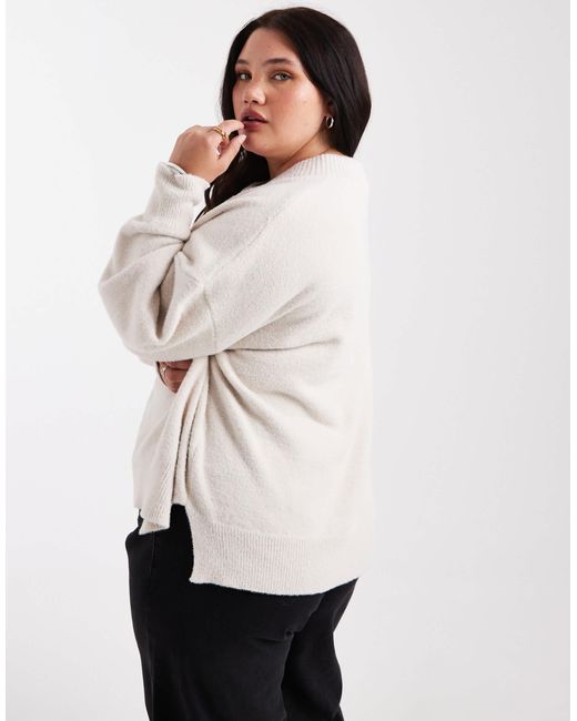 ASOS Natural Asos design curve – superweicher oversize-pullover