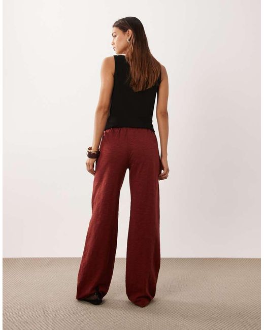 ASOS Red Wide Leg Co-ord Trouser