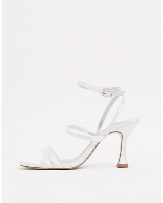 cream mid heel sandals