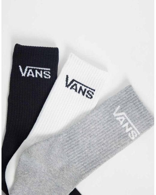 Calcetines Classic Crew De 6 Pares En Multi Vans de color White